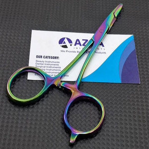 Pince de pêche en acier inoxydable revêtue de titane arc-en-ciel haute Performance enlèvement facile des crochets avec pince de verrouillage et contrôle de la ligne - Product Image 3