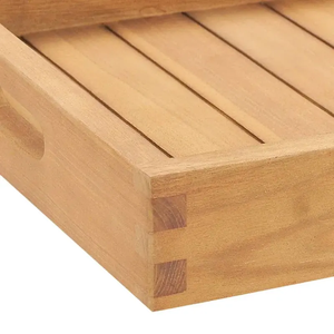 Plateau de service en bois de teck de taille personnalisée matériau en bois naturel de qualité unique poli pour décor de table de nourriture pour commande en gros - Product Image 3