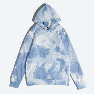 Conjunto de Sudadera con capucha de algodón con logotipo personalizado de alta calidad para hombre Sudadera con capucha de patrón sólido con tinte de corbata en blanco para invierno - Product Image 6