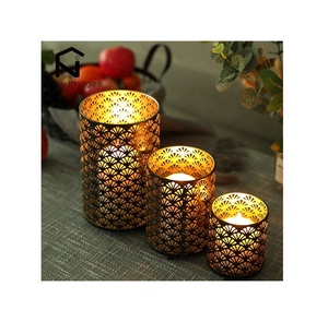 Support votif de table en métal au design élégant pour la maison et le mariage Décoration de fête et fournitures de cadeaux - Product Image 1