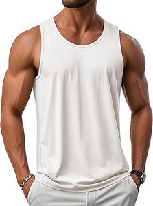 เสื้อกล้ามพรีเมียมสำหรับผู้ชาย ไซส์ XL ผ้าฝ้ายผสมสแปนเด็กซ์ ระบายอากาศ กันลม ป้องกันรังสียูวี ต้านเชื้อแบคทีเรีย แห้งเร็ว คอกลม สำหรับฤดูใบไม้ผลิ - Product Image 3