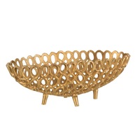 Bol à feuille plaqué or en aluminium corail Design intérieur et extérieur pour cuisine hôtels restaurants et décoration intérieure Bol de service