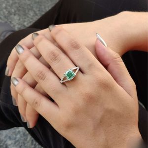 Classique 10kt Or Massif Solitaire Bagues De Fiançailles De Mariage Unique Moissanite Diamant Certifié Bijoux De Fête - Product Image 5