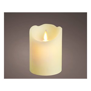 Bougie LED LUMINEO Cream 480613 (7,5x10cm) effet flamme - Product Image 1