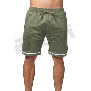 กางเกงขาสั้นเอวยางยืดทรงหลวมสำหรับผู้ชายตัดลายทางเป็นแรงบันดาลใจจากสไตล์สปอร์ตวินเทจเหมาะสำหรับเสื้อผ้าแนวสตรีทฮิปฮอปและลำลอง - Product Image 6