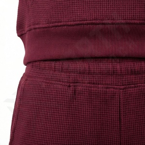 Ensemble de survêtement décontracté pour femme en coton 100 %, manches longues, respirant, avec fermeture éclair, deux pièces, couleur personnalisable - Product Image 5
