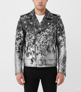 Nouvelle veste en cuir véritable en peau de vache de qualité sur mesure pour hommes, mode masculine, veste vintage occidentale de rue pour hommes - Product Image 6