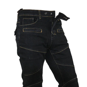 Men's Kevlar Lined Motorcycle Jeans With Protective <b>Pads</b> Stylish Biker <b>Pants</b> For Street Riding And Touring Comfort - Product Image 2