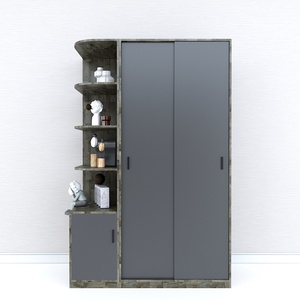 Minimalist Convertible Sliding Door <b>Wardrobe</b> Module for Home & Workshop Furniture TQA68038 - Product Image 3
