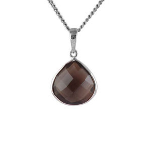 Design de luxe 925 argent sterling topaze bleue multi pierres précieuses pendentifs collier bijoux pour femmes - Product Image 3