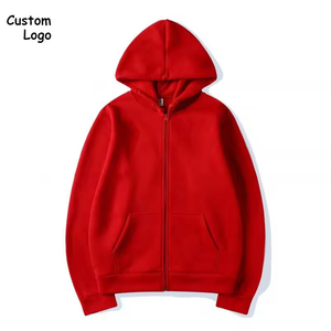 Sweat à capuche zippé unisexe Sweat à capuche zippé personnalisé avec poche Mode Chaleur décontractée Sweat à capuche zippé en coton lourd unisexe - Product Image 1