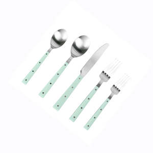 Ensemble de vaisselle argenté élégant de 2 pièces en acier inoxydable de qualité supérieure, parfait pour les repas de style américain moderne - Product Image 5