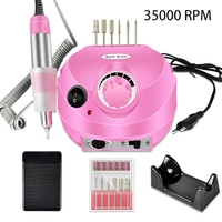 Machine à ongles électrique haute vitesse 35000 tr/min, lime à ongles portable en plastique pour salon et usage domestique