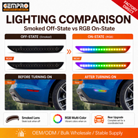Luz LED RGB para Parachoques Trasero, Luz de Posición Lateral para Ford Mustang 2015-2023, Lente Ahumada, Disponible en Almacén de EE. UU., Entrega Rápida