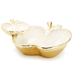 Nouveauté Bol décoratif en aluminium de forme ronde plaqué or avec texture en relief Tendance tendance - Product Image 4