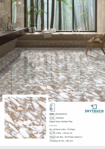 AZULEJOS DE PORCELANA DE PISO MEJOR DECORATIVO EXTERIOR MODERNO ÚNICO BRILLANTE PARA CASA - Product Image 5