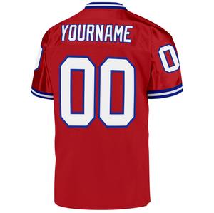 Camiseta de Fútbol Retro Roja con Cuello en V, Personalizada, 100% Poliéster, Impresión por Transferencia de Calor, Tallas Grandes, Nombre del Equipo Personalizado - Product Image 2