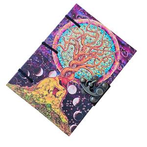 Spiral Bound Diary Journal <b>with</b> Hardcover and Metal <b>Lock</b> White Pages Size 7x5 - Product Image 4