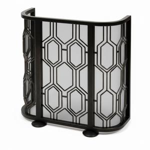 Stylish Wrought Iron Fire Guard <b>Fireplace</b> <b>Screen</b> with Mesh Wire Design Fire Guard <b>Screens</b> for Firewood Burning <b>Fireplace</b> - Product Image 5