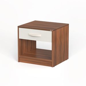 โต๊ะข้างเตียงพร้อมลิ้นชัก (วอลนัท & หนาวจัด) - Product Image 1