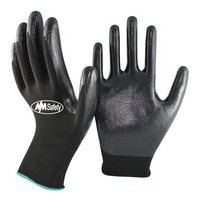 Gants de travail de jardin personnalisés NMsafety, gants de sécurité en nitrile lisse, imperméables à l'huile, fabriqués en nylon polyester durable