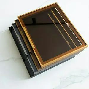 Porta de vidro minimalista para armário, porta de vidro com moldura LM F 1.6 de fábrica de espessura