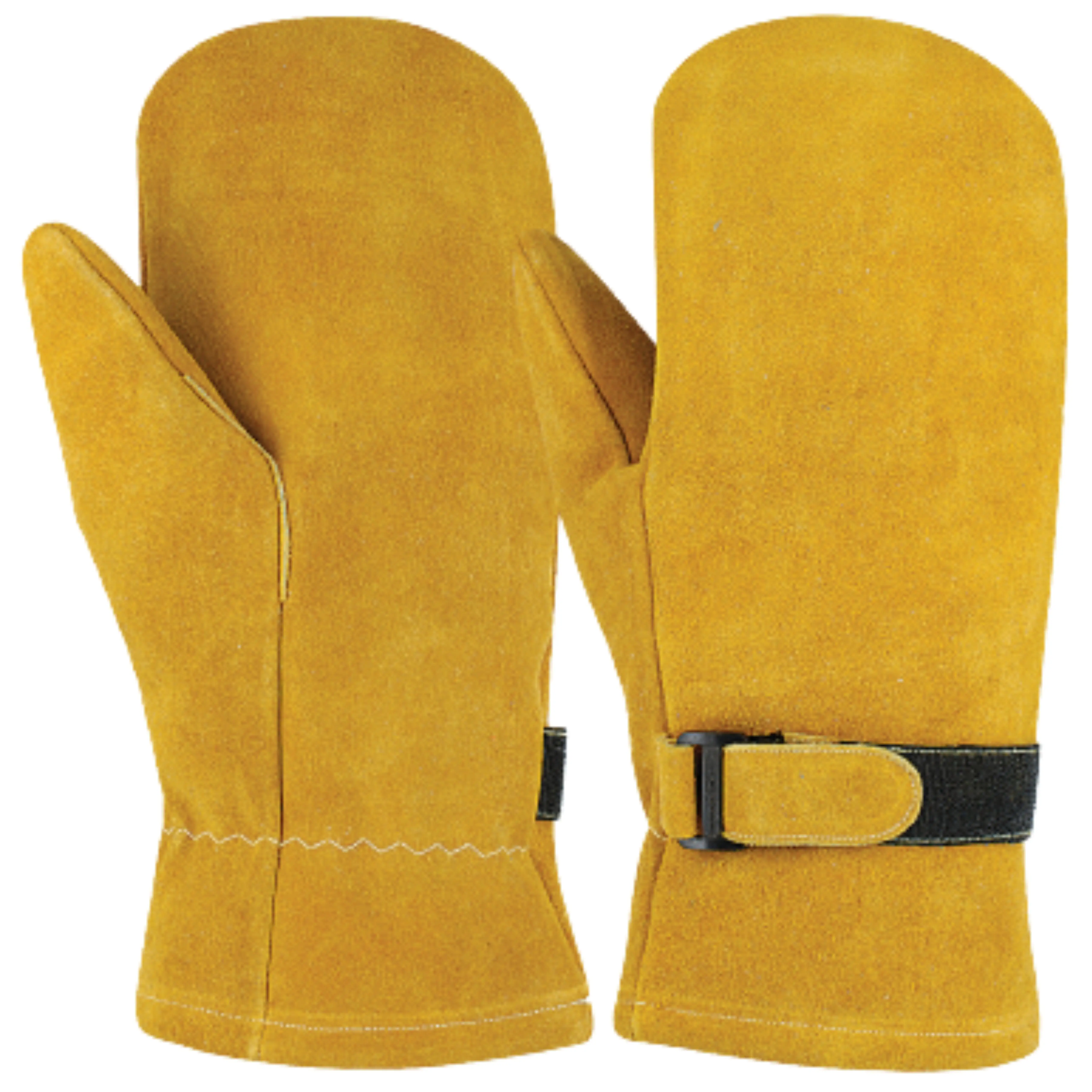 トップランクの牛革スプリットレザーミトン手袋ヘビーデューティー産業安全手保護オーブンとベーカリーミトン手袋