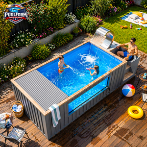 Luxury Family Swimming Pool Outdoor Easy Install Above Ground Durable Large Container Pool - Product Image 1