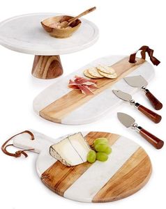 Tabla de cortar de madera de acacia y mármol decorativa Besafe de acero usado con estilo renawable, tabla para servir queso de mármol - Product Image 6