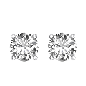 Boucles d'oreilles clous de luxe en or 9 carats avec diamant blanc de laboratoire taille brillant, clarté VS1, certifié IGI, haute qualité, pour femme, fabriqué en Inde - Product Image 4