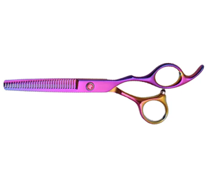 Tijeras para adelgazar el cabello con dientes, accesorios de salón de barbero de acero inoxidable con revestimiento de titanio elegante, tijeras - Product Image 3