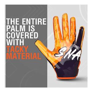 Gants de football américain en silicone 7v7 de qualité supérieure, poignet réglable, gants de receveur, design à haute adhérence pour l'entraînement et les matchs compétitifs - Product Image 4