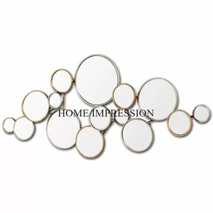 Aluminio fundido Color plata acabado brillante pulido más elegante diseñador pared espejo decorativo de proveedor indio - Product Image 6