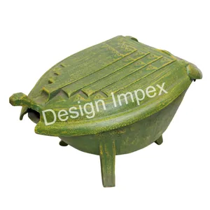 Dekorativer Guss-Schildkröte-Wasserbehälter schweres Handwerk Made in India Metall Eisen Ziergegenstand Bestseller kreatives Objekt für Zuhause