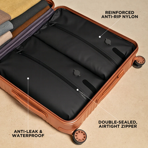 Organizador de Ropa Plegable y Funcional, Compresible al Vacío, Kit de Viaje con Cierre de Cremallera, Material Plástico y Tela, para Dormitorio y Cocina - Product Image 5