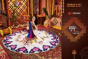 ออกแบบ gaji Silk ด้วยการพิมพ์ดิจิตอลและกระจกทำงาน lehenga choli expoert อินเดียและอุปทานในอัตราที่ต่ำที่สุด - Product Image 2