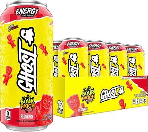 Bebida Energética Sin Azúcar GHOST ENERGY - Paquete de 12 Latas WARHEADS Original 0.33L Marrón - Product Image 1