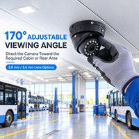 Caméra de recul dôme OEM AHD 1080P pour camion, bus, vision nocturne réglable à 170 degrés, IP68, 12V 24V, véhicule utilitaire