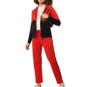 ชุดวอร์มลำลองผู้หญิงสำหรับฤดูหนาว ผ้าแคนวาส 100% สีพื้น 2 ชิ้น ชุดยาวมีฮู้ด ระบายอากาศได้ดี รุ่น 2026 - Product Image 1