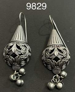 Bohemio Bollywood oxidado joyería estilo étnico afgano borla pendientes flor Jhumka indio pendientes fiesta joyería - Product Image 2