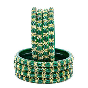 Wholesale Custom Eco-Friendly Islamic Glass <b>Bangles</b> Sets for Women-Trendy Handcrafted Jewelry with Custom Colors & Logos - Product Image 3