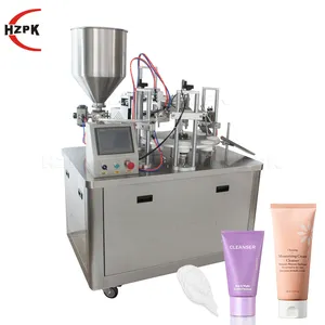 HZPK tecnologia bom preço lip gloss tubo máquina de enchimento pequeno calor enchimento para gel de mel pequeno tubo creme tubo plástico macio