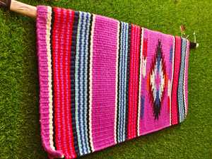 Western Show Horse Saddle Blanket Diseño de Nueva Zelanda Manta de sillín de lana hecha a mano Top Wool Saddle Pad Size - Product Image 5