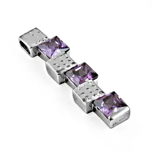 Women's Fashion Jewelry <b>Silver</b> Crystal <b>Necklace</b> with Cubic Zirconia <b>Pendant</b> - Product Image 3