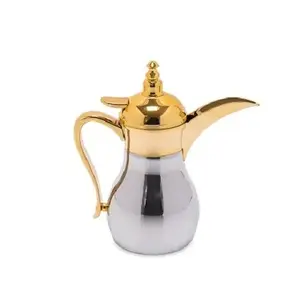Table Top Kitchenware Dallah Premium Quality Metal Silverware Tea and Coffee Pot Wholesale Home Dining Table Dallah