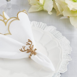 แหวนผ้าเช็ดปากรูปกวางเรนเดียร์หรูหราอุปกรณ์รับประทานอาหารทำจากโลหะเงินสำหรับโรงแรมและร้านอาหาร - Product Image 2