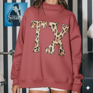 Custom Embroidered Streetwear Soft Cotton Mockneck Mockneck Pullover Sweater Jumper Fleece Oversized <b>Women</b> Mock Neck <b>Sweatshirt</b> - Product Image 2