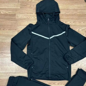 Logo personnalisé de haute qualité jogging haute couture hommes Sport survêtement coupe-vent Streetwear survêtement pantalon de survêtement lourd logo - Product Image 1