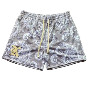 Pantalones cortos de baloncesto de malla bordada para hombre de ajuste rápido de poliéster por sublimación de Hip Hop hechos a medida con logotipo gymwear - Product Image 6