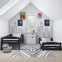 Lit superposé pour enfants en bois massif, ensemble de meubles de chambre à coucher moderne, gain de place